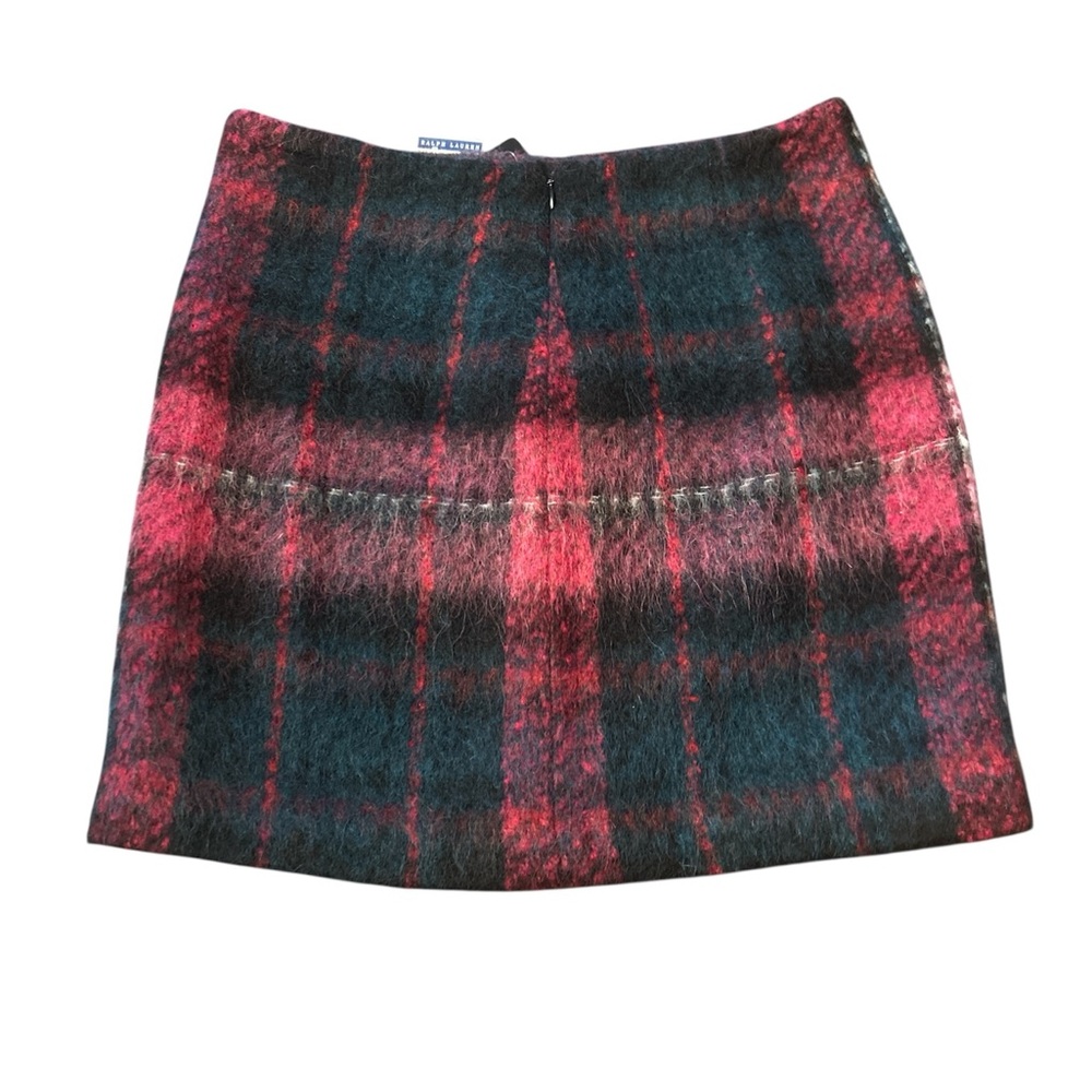 Women’s Ralph Lauren Plaid Wool Mini Skirt Size 2 NWT - Picture 2 of 5